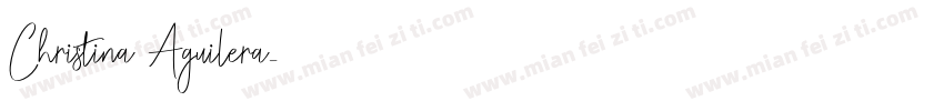 Christina Aguilera字体转换